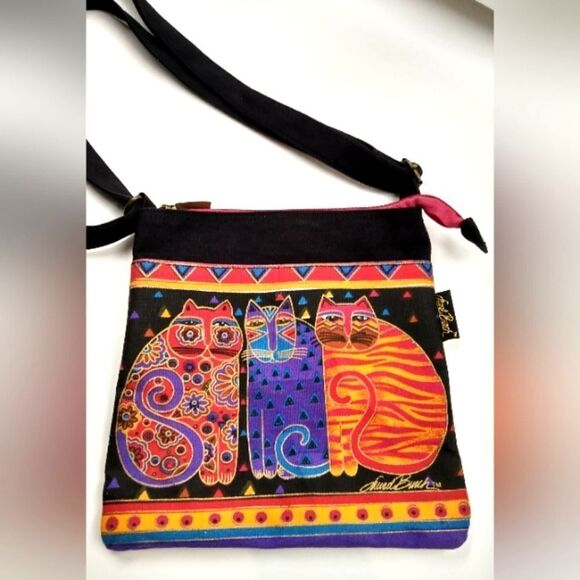 Laurel Burch Cat Purse Bag Crossbody Kitty Handbag - Picture 14 of 14